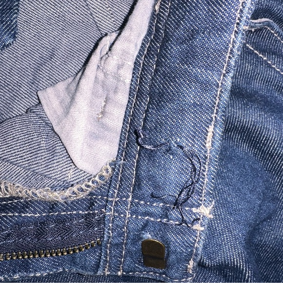 FREE PEOPLE EQUINOX DENIM TROUSER IN RITUAL/WIDE LEG/DEMIN/28 - Picture 6 of 8